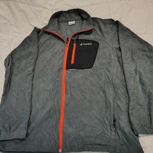 Columbia Men's Performance Jacket in Gray with Orange Trim